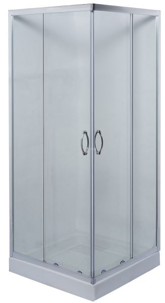 ASCOT-TRANSP - ΚΑΜΠΙΝΑ 4/ΓΩΝΗ ΣΧΕΤΗ 70*70*190 ΧΡΩΜΕ - ΓΥΑΛΙ ΔΙΑΦ