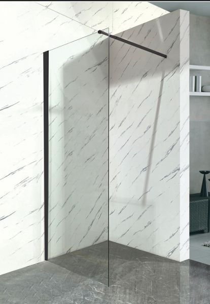 PANEL ΤΖΑΜΙ ΔΙΑΦΑΝΕΣ ΜΕ ΜΑΥΡΟ ΠΛΑΙΣΙΟ 800(770-790)*1950/8mm ME Μ