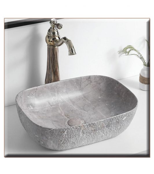 ELEGAN-2 465*320*135 ΝΙΠΤΗΡΑΣ DECOR GREY LIGHT ΜΑΡΜΑΡΟ
