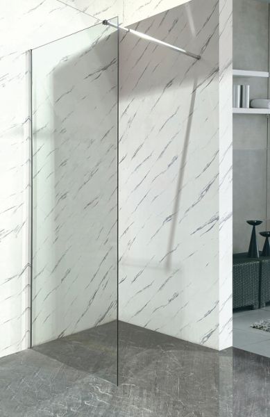 PANEL ΤΖΑΜΙ ΔΙΑ/ΝΕΣ 120*195h/8mm ME ΜΠΡΑΤΣΟ ST/ST 70-120cm